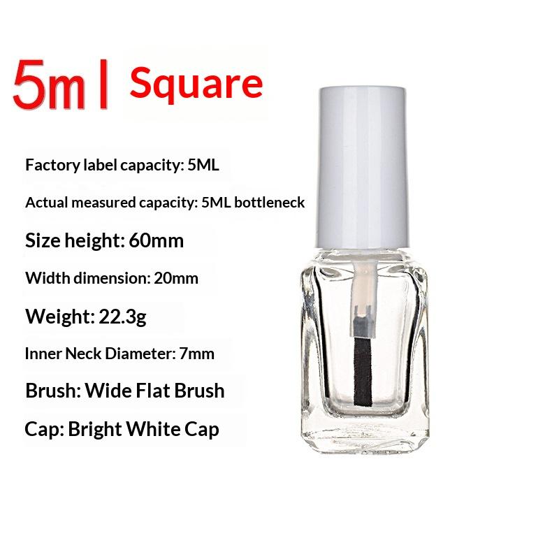 

5/8/10/15Ml Sub-Packed Nail Polish Bottle Nail Gel Empty Bottle With Brush Glass Empty Bottle Touch-Up Container A1