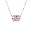 Pink Small Waist Necklace for Women, Ins Niche Design, Sweet and Light , Unique Minimalist Style, Zircon Pendant Collarbone Chain