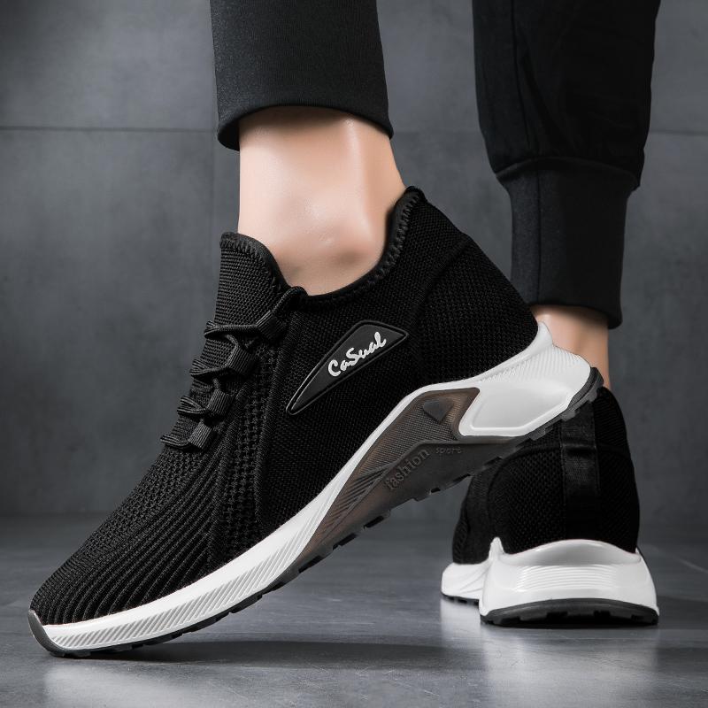 Sneakers Men Elevator Shoes Hidden Heels Comfort Breathable Heightening Shoes For Man Increase Insole 7CM Height Increasing Shoe