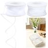 2 Rollen Chiffonband mit Perlenrand 9M Weiß Transparentes Organzaband 5 Yards Band mit Perlenrand, Organza Transparente Bandrollen (IV