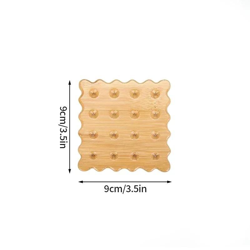 Multi Bamboo Tray Wood Saucer Flower Pot Tray Cup Pad Coaster Plate Kitchen Decorative Plate Creative Coaster Coffee Cup Mat