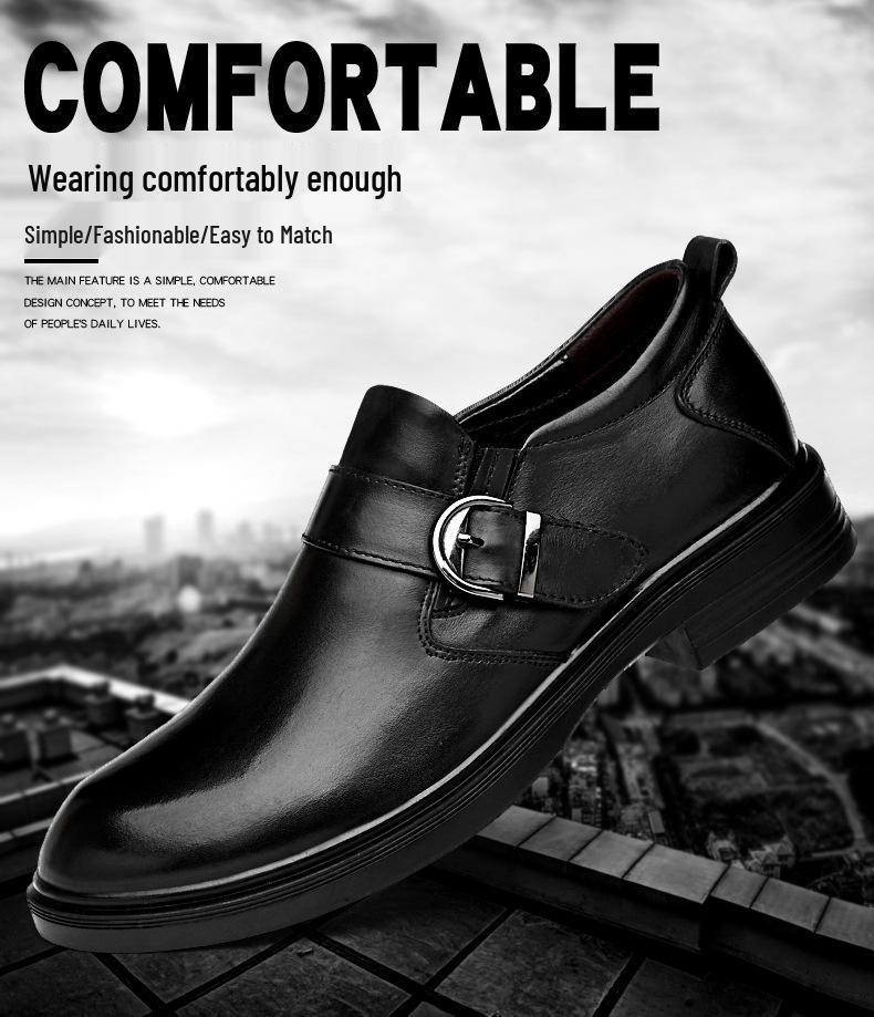 Men's Casual Business Crocodile Leather Shoes - Breathable Cowhide for Spring & Autumn