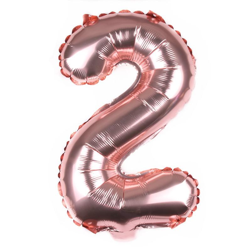 16-Inch Us Version Of Thin Body Digital Birthday Party Decoration Props Decoration Aluminum Film Balloon Digital