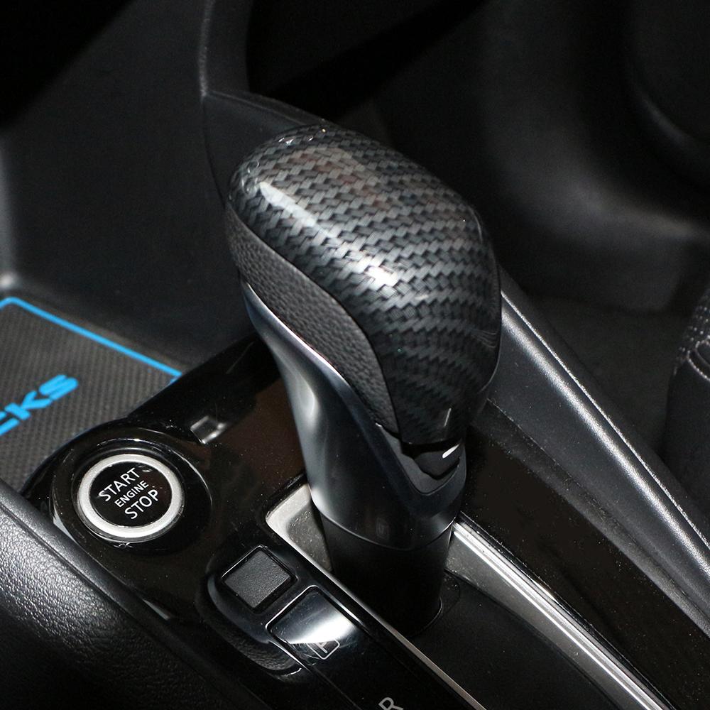 Car Gear Head Shift Knob Cover Grip Trim for Nissan Kicks 2017-2026 ABS Carbon Fiber Sticker Modification Accessories