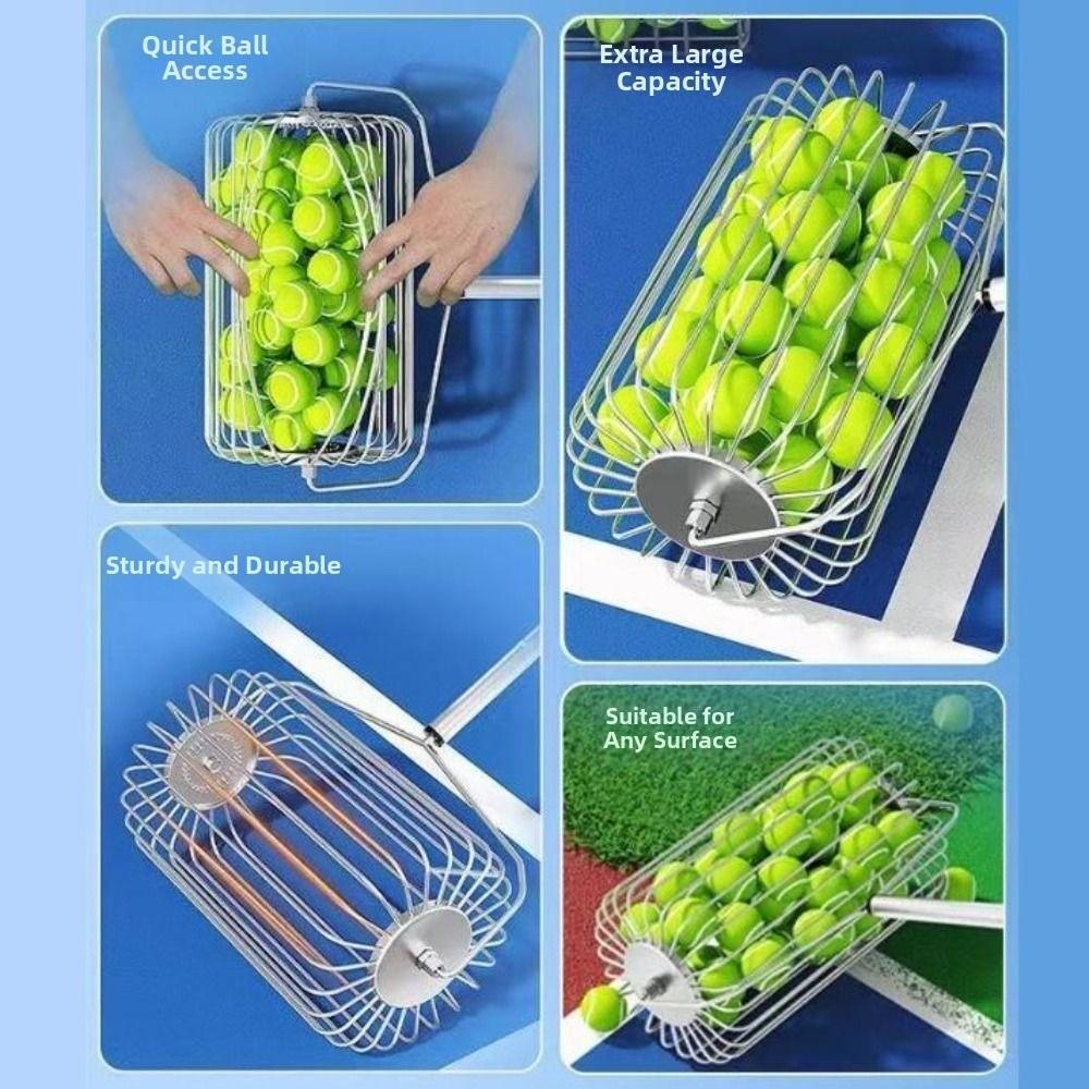 Efficient Tennis Ball Picker Telescopic Tennis Balls Collector  Professional Use