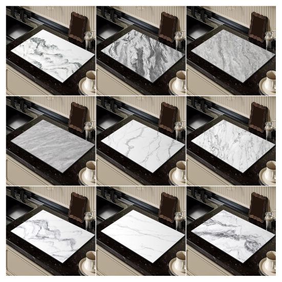 Marble Dish Drying Mat Quick Drying Diatomaceous Earth Water Absorbent Pad Dish Kitchen Countertop Bowl Bottle Cup Holder Diatomite Mat