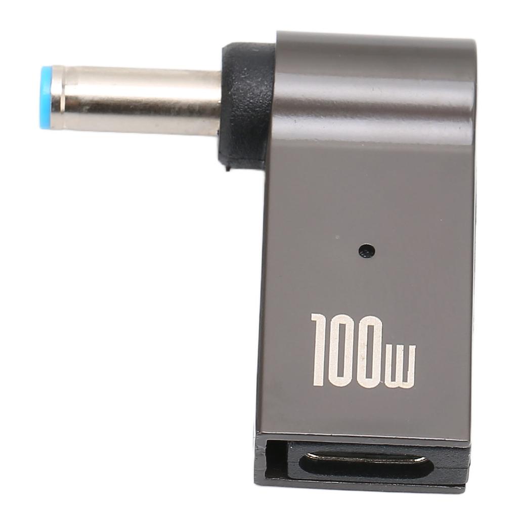 100W 5A PD Charge Converter Type C Female to Male 4.5x3.0mm Aluminum Alloy Shell PD Charging Adapter for HP Laptop