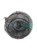 Black Diameter 25cm Portable Encrypted Fishing Net Circular Foldable Fishing Net With Drawstring Portable Fishing Nets