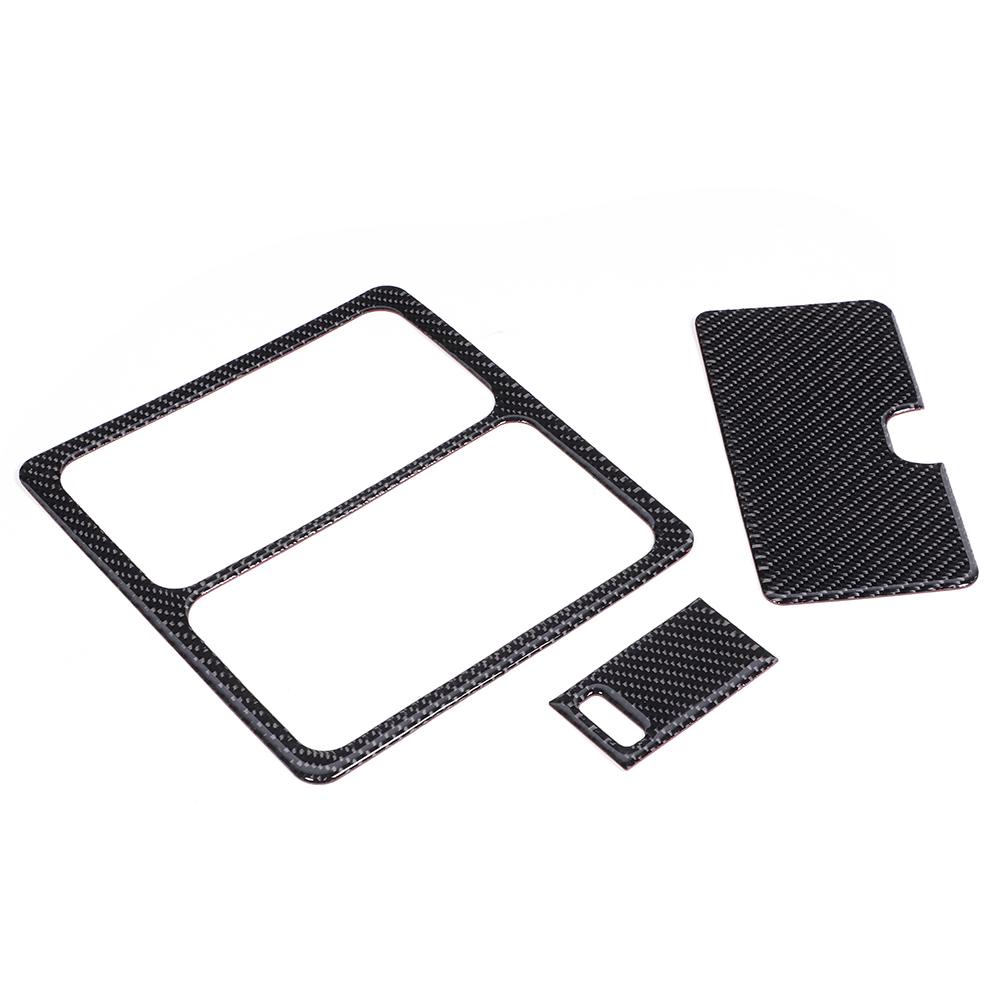 3Pcs Carbon Fiber Reading Light Panel Cover Modified Trim Fit for Nissan 350Z Hard Roof 2006 2009