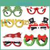2023 Cross-border Christmas Decorative Glasses Adult And Children's Props Snowman And Butterfly Bow Glasses Frame Cartoon Style Characters)