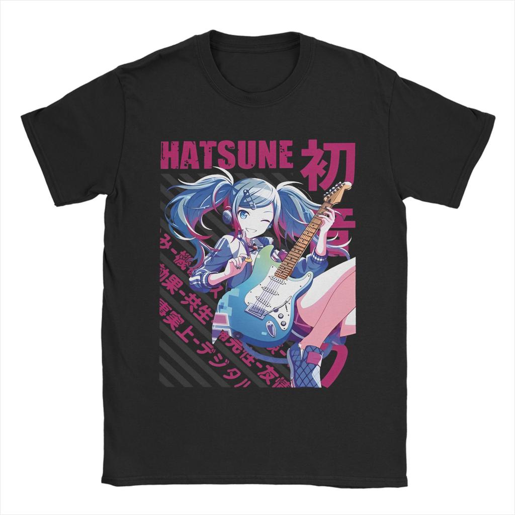 The Diva Hatsunes Mikus T Shirt for Men Women Cotton Novelty T-Shirt Round Collar Tee Shirt Short Sleeve Tops Plus Size