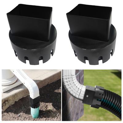 Fallrohr-Adapter, universell, einfache Installation, verbessert die Wasserableitung, Kunststoff-Regenrinne zum Abflussrohr-Verlängerungsanschluss