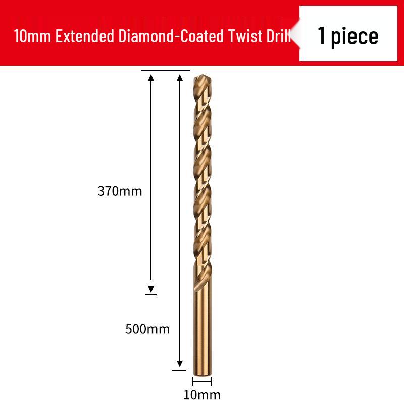 Cobalt Extra-Long High-Strength Alloy Twist Drill Bit for Stainless Steel and Woodworking