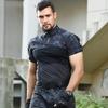 Men's Summer Short Sleeve Half Zip Breathable T Shirt Plus Size Tee