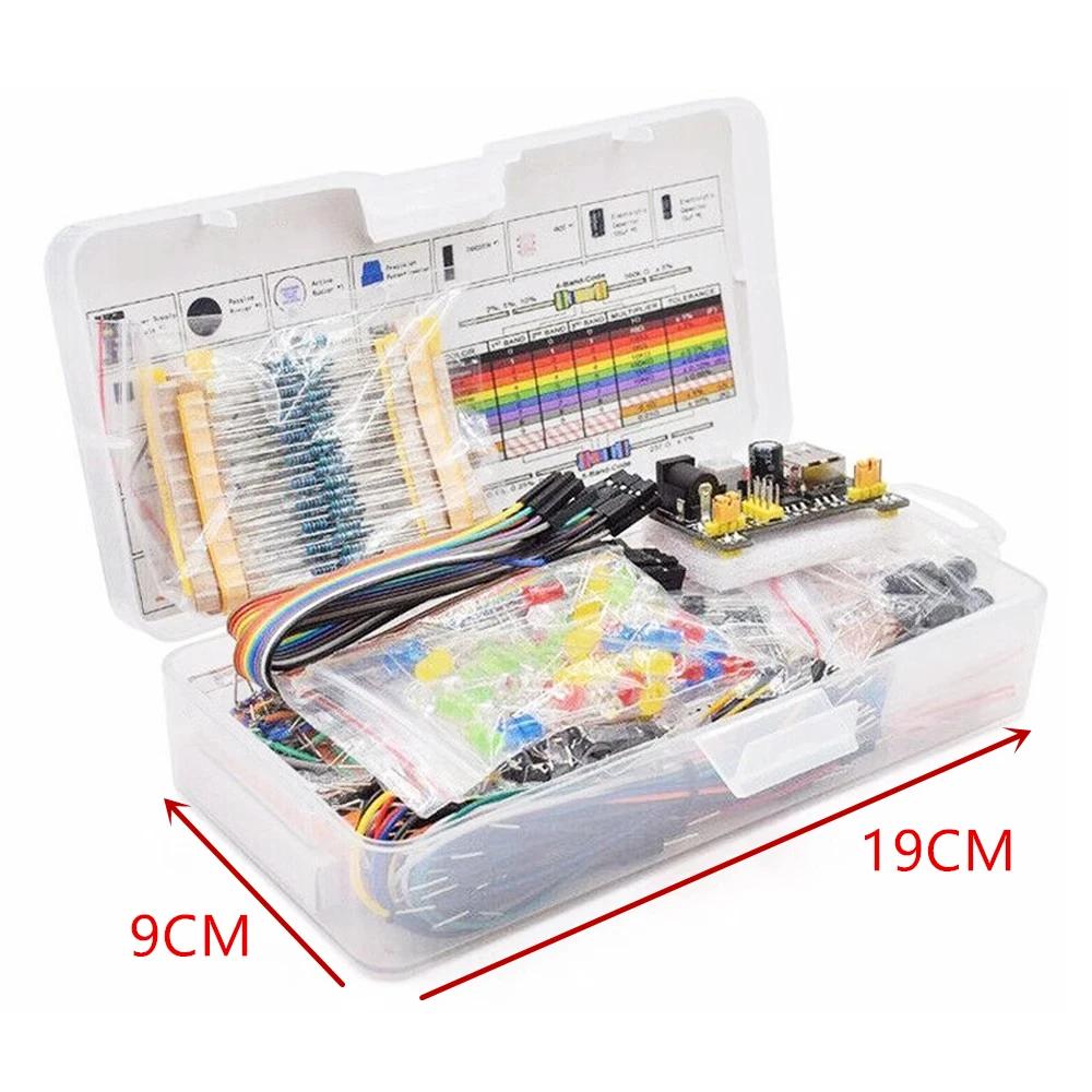 DIY Projektová Startovací Sada Pro Arduino UNO R3 Kit Elektronická DIY Sada Sada Elektronických Součástek S Krabičkou 830 Spojovacích Bodů Nepájivé Pole