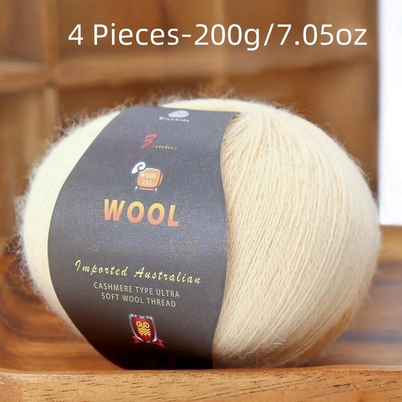 

6 шт. Пряжа из камвольной шерсти Многоцветный набор для вязания свитеров, брюк, шапок Мягкая и прочная 300 г всего