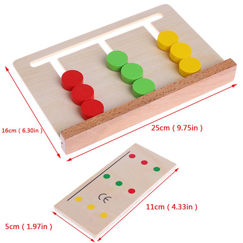 Buy Wooden Montessori Sensorial Material Color Sorting Game Educational