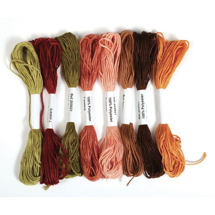 Fil à broder 8 échevettes 7m Automne