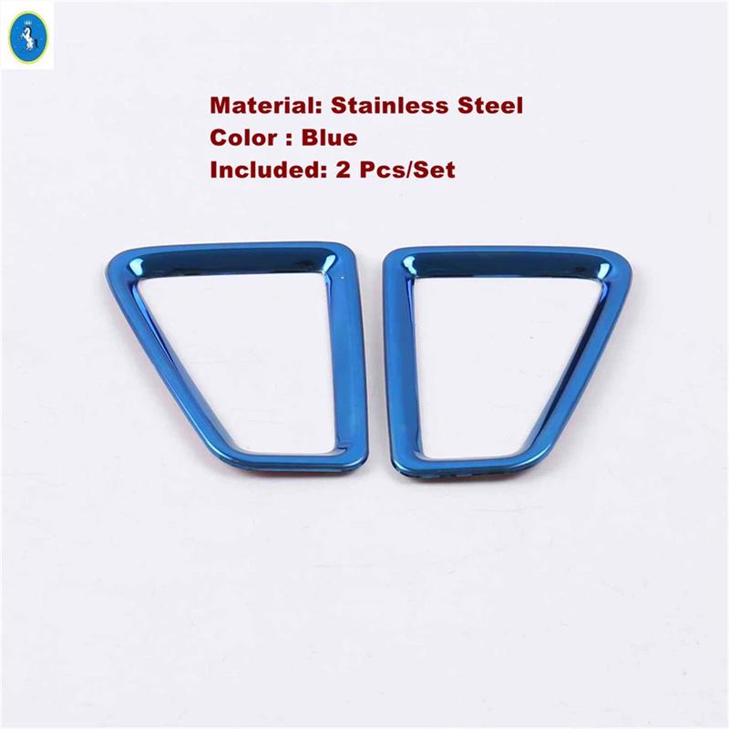 Stainless Steel Car Dashboard Air AC Conditioning Vent Outlet Frame Cover Trim Accessories Interior For Skoda Kodiaq 2017 -