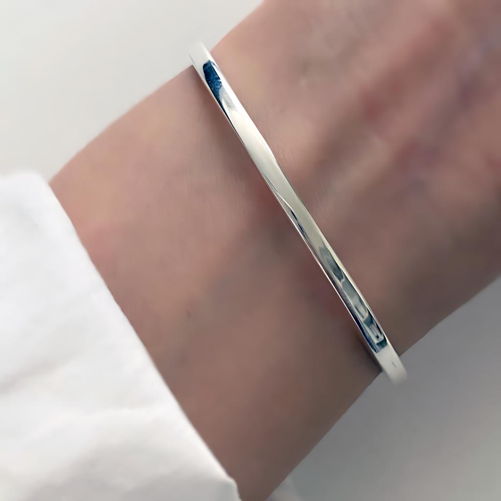 PANJBJ 925 Sterling Silver Feather Adjustable Couple Bangle Gothic Punk Design Women Jewelry Gift Lucky Bracelet Dropshipping