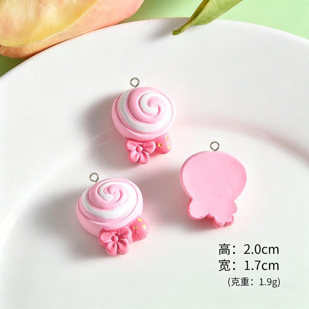 10Pcs Cute Resin Charms, Mixed Ice Cream Flower Lollipop Pendants for Keychain & Earrings