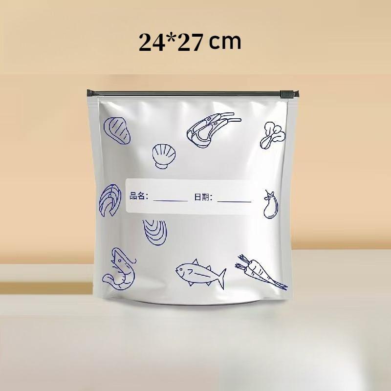 Sacos de Armazenamento de Alimentos de Folha de Alumínio de Grande Capacidade - À Prova de Vazamentos, Seguro para Congelador, Reutilizável com Fecho Zip (10 PCS)