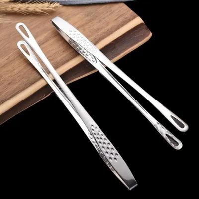 1pc 304 Stainless Steel Food Tongs Long Handle Non-Slip Barbecue Tongs Steak Tongs Kitchen Cooking Tools Kitchen Accessories
