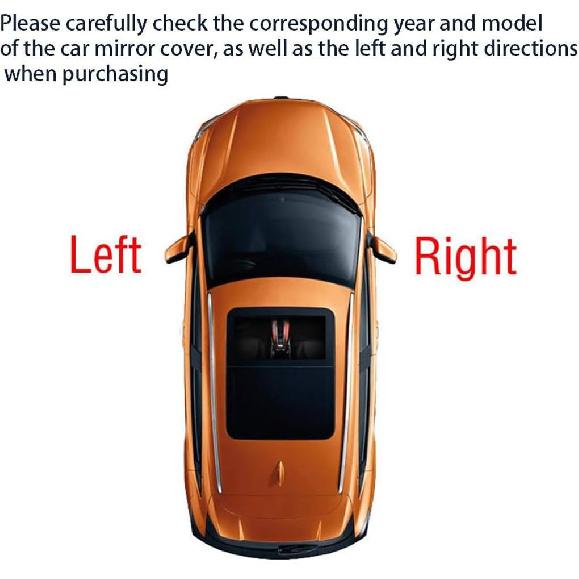 Right Passenger Side Mirror Cover Replacement Compatible With Volkswagen Jetta 2024 Rearview Mirror Cover Without Turn Signal (Black right)