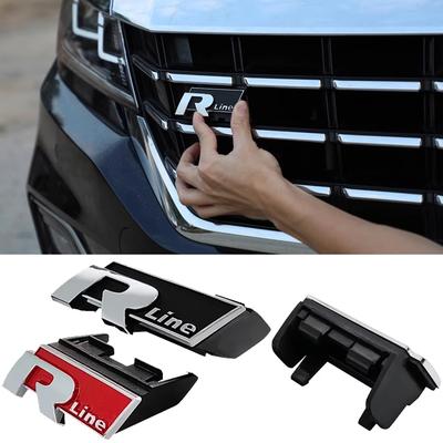AABIO1 Auto Front Hood Grille Emblem ABS Badge For VW Rline GTI R R36 Golf Passat Polo Tiguan Touareg CC Scirocco