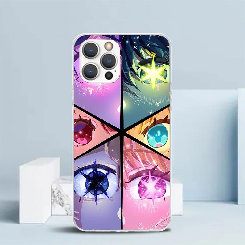 

Мягкий чехол Oshi No Ko для iPhone 16 17 Air 15 14 Pro Max 16E Чехол для телефона 13 Mini 12 11 7 SE 8 Чехлы с принтом Fit Cases 16 17 Air 1 iPhone 16
