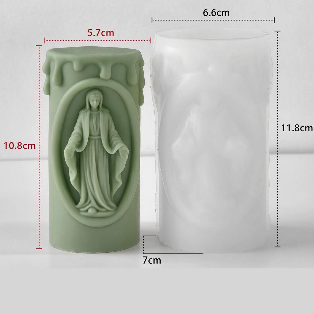 Cylindrical Aromatherapy Candle Silicone Mold DIY Handmade Candle Decorative Mold