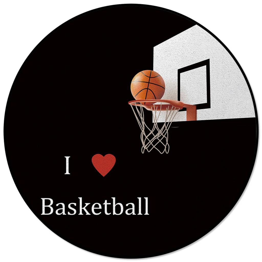 Custom Logo Mat Circle Carpet Anti-Slip Round Area Rug Large for Home Living Room Bedroom Decor Chair Drum Rug Chair Doormat