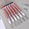 Extra-Long Tip Marker Pen Deep Hole Fine Line Marker for Woodworking Tile Metal & Plumbing Oil-Based Quick-Dry Ink Marker Waterproof Marking Pen for