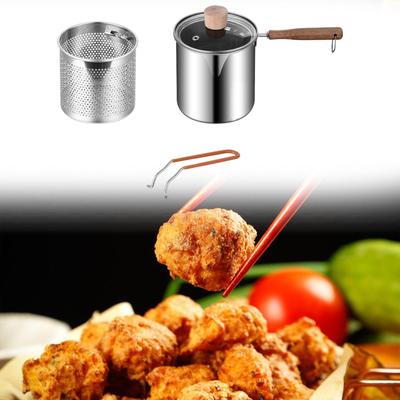 Kochtopf Fritteusenpfanne Küchenwerkzeuge Holzgriff Milchset