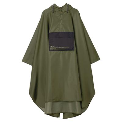 Płaszcz przeciwdeszczowy World Party Khaki Płaszcz przeciwdeszczowy dla mężczyzn i Odzież przeciwdeszczowa na zewnątrz i 113cm Wpc. [Składane Ponczo] Dwukolorowe Damskie, Aktywności, Festiwale, Kemping,