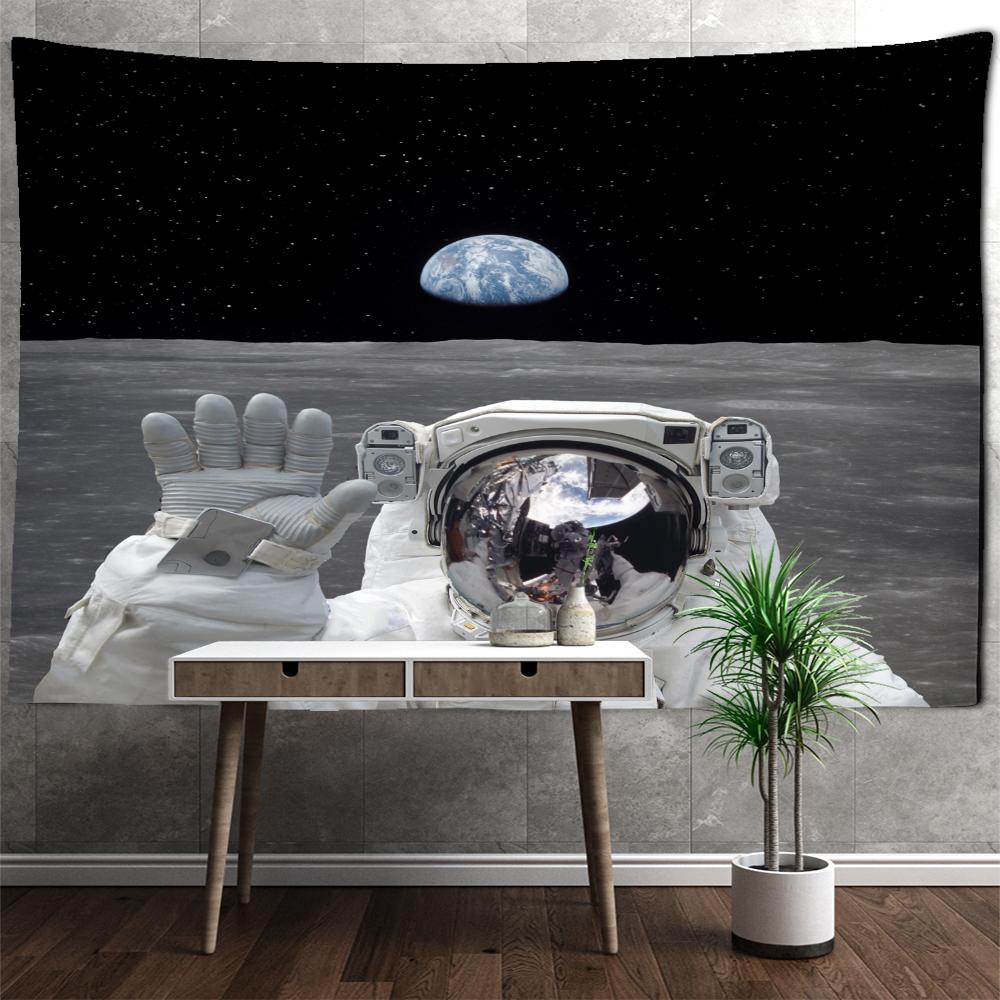 

Космический астронавт гобелен настенный загадочный космический пейзаж психоделический богемный декор комнаты в общежитии 95x70cm