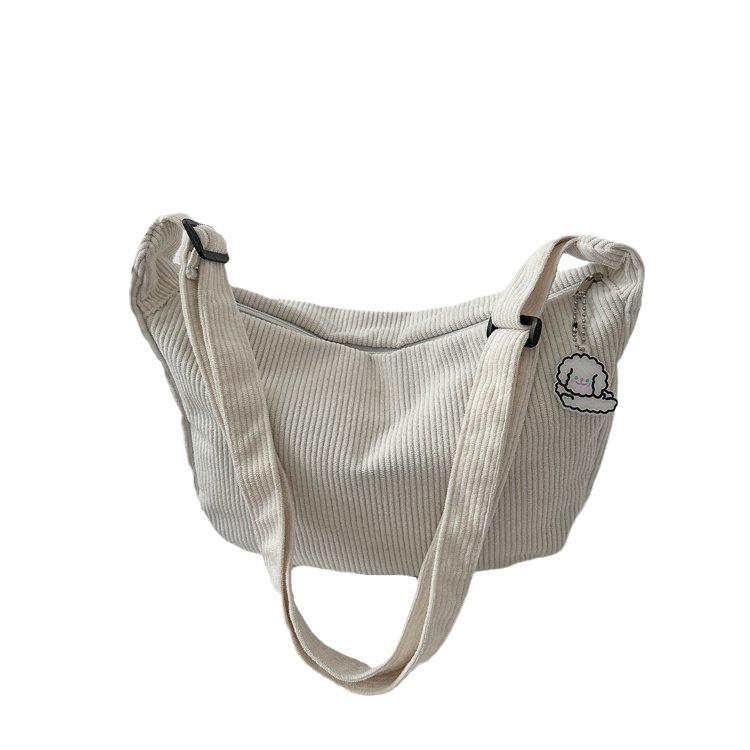 Corduroy Korean-Chic Literary Crossbody Bag for Women