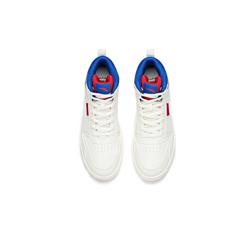 Anta Life Collection High top Skateboard Shoes Men's White Blue Red 912038010-6
