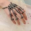 Halloween Halloween Gift Gothic Bracelets Punk Halloween Outfit Adjustable Skull Shapes Metallic Multicolor