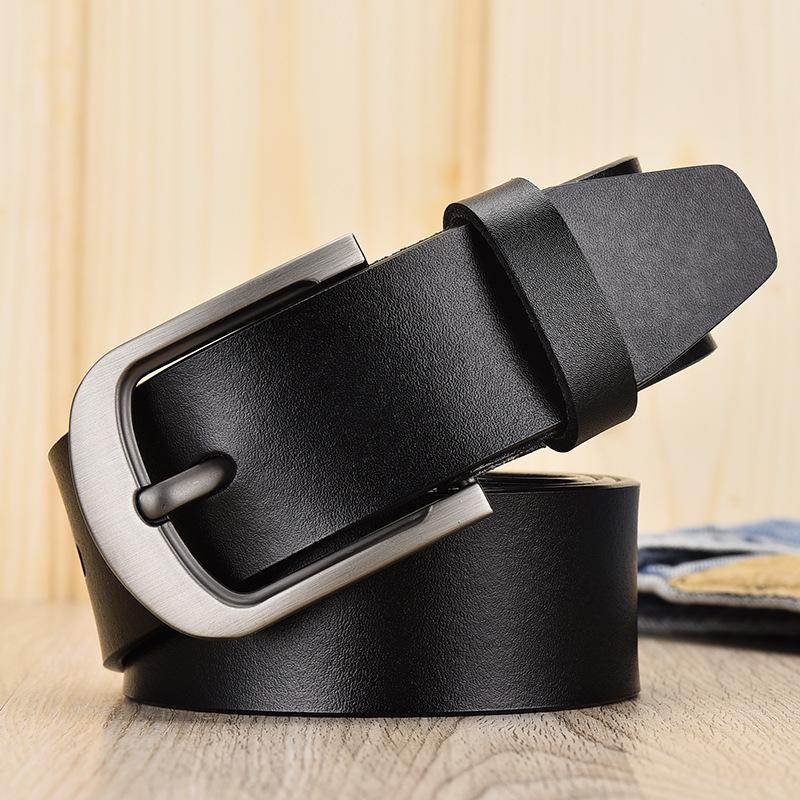 Belt Men'S Premium Retro Leather Belt Extended Size 150Cm Two-Layer Cowhide Belt