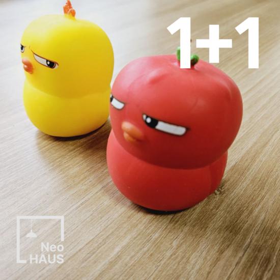 Неохаус Ваби (желтый) и Фиби (красный) кукла-мяч для снятия стресса игрушка на руку — фото 6