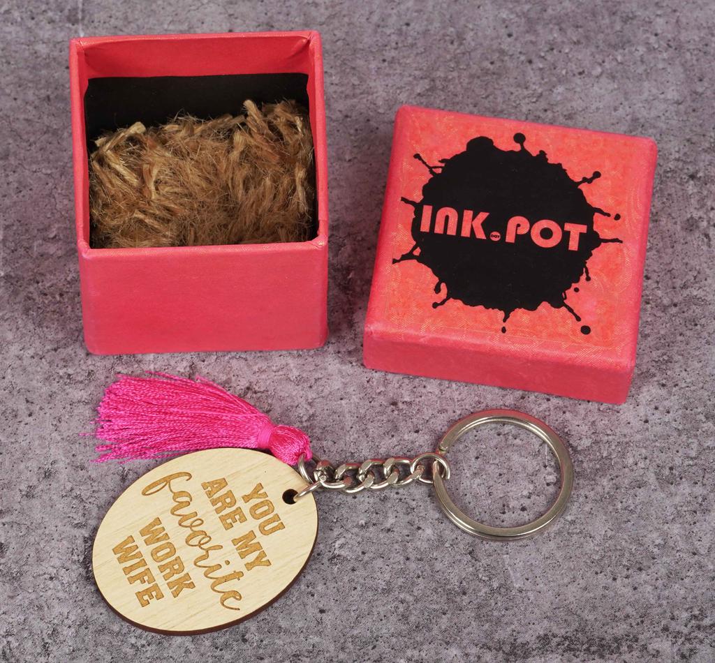 Inkdotpot Key Chain For Anniversary Engraved Wooden Key Holder Housewarming