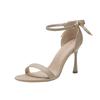 91119 Sandals Women's Stiletto 2025 Summer New Open-toe Fashion Versatile One-word Buckle Fairy Style High Heels