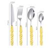4Pcs Fashion Pearl Handle Cutlery Set Creativity Stainless Steel Knife Fork Western Steak Tableware  Table Decor Gifts