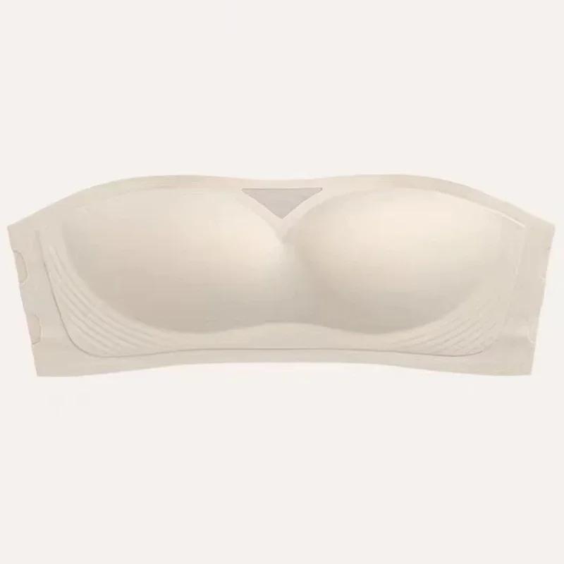 

Женский сексуальный противоскользящий бюстгальтер без бретелек, однотонный невидимый бюстгальтер пуш-ап, беспроводное бесшовное нижнее белье без бретелей, нижнее белье без косточек M(34-75ABC)