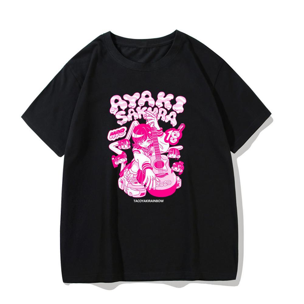 Women's T-shirt E-girl Guitar Print Short Sleeve Streetwear Tops Kawaii Clothes Harajuku Short Sleeve Women Oversized T-shirt