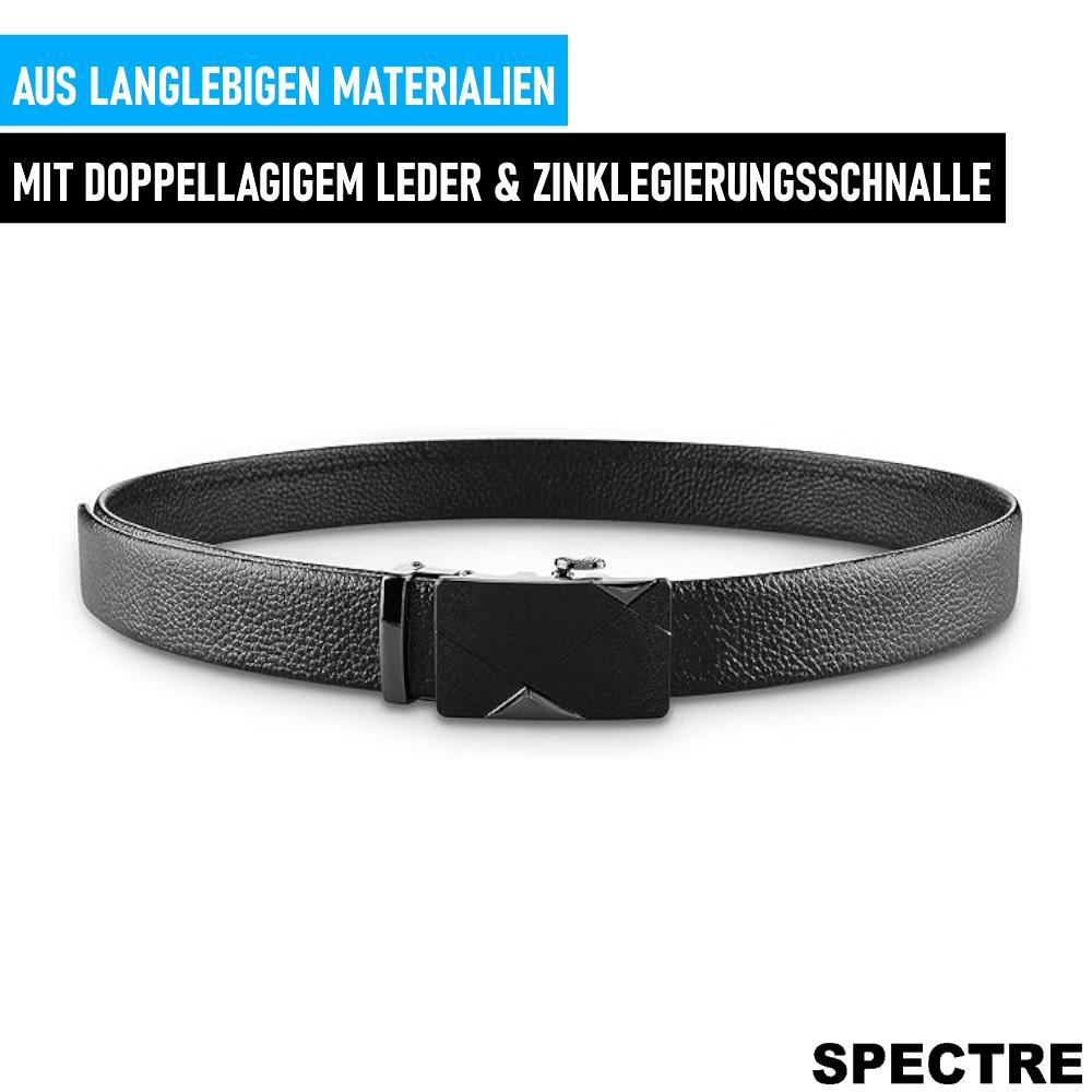 SPECTRE Belte Automatisk Spenne Svart Lær Herrebelte Elegant Bukser Jeans