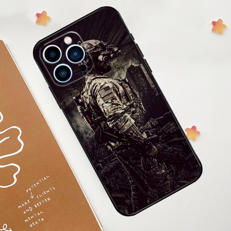 Military Army Special Forces Phone Case For iPhone 17 Pro Max 14 11 15 16 Pro Max 12 13 mini 16 Plus 16e 17 Air Funda