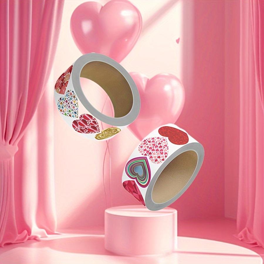 500pcs/roll - Pink Love Stickers, Heart-shaped Stickers, Love Labels for Valentine's Day, Mother's Day Weddings, Envelope Gift Packaging Decorations