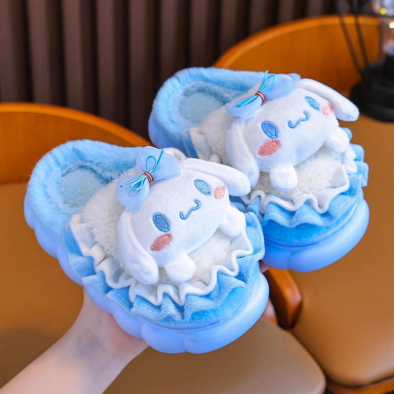 Kids Autumn Winter Indoor Non-slip Warm Cotton Slippers
